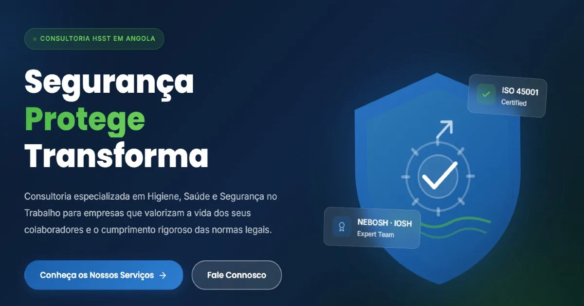 Website Safeflow HSE — safeflow.ao
